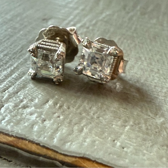 Judith Ripka Jewelry - Judith Ripka 925 Sterling Silver CZ Stud Earrings
